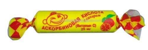 Аскорбиновая к-та 25мг №10 Апельсин