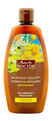 Шампунь-Бальзам FAMILY DOCTOR Фито-формула д/гладкости и блеска волос 500мл