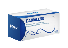 Шовный материал Damalene хирург. USP 6/0 HR13 игла круглая двойная  длина 75см №12 (синий)