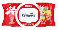 Салфетки влажные Ultra compact №120 Экопак Детские с крышечкой