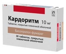 Кардоритм 10мг №30таб. (Бисопролол)