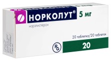 Норколут 5мг №20 таб. (Норэтистерон)