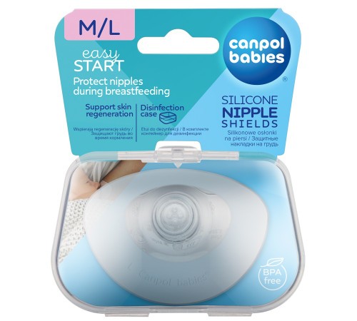 CANPOL - Накладки для груди силиконовые EasyStart разм.M/L
