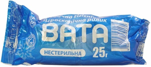 Вата 25г н/стер. ролик Снежинка