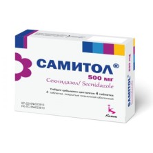 Самитол 500мг №4 таб. п/п/о (Секнидокс)
