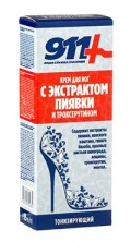 911 Тонизирующий с экстрактом Пиявки и Троксерутином гель-бальзам для ног 85мл