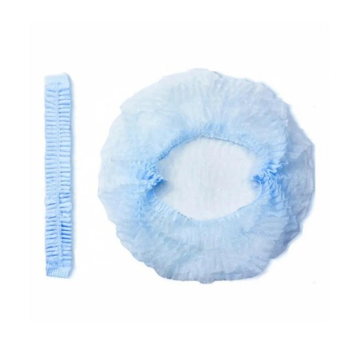 Шапочка одноразовая Голубая из спанбонда №100