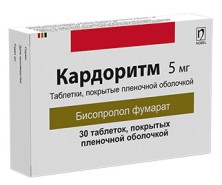Кардоритм 5мг №30таб. (Бисопролол)