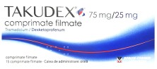 Такудекс 75мг/25мг №15 таб.п/о (Трамадол + Декскетопрофен)