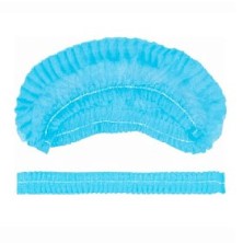 Шапочка Шарлота №100 (одноразовая,нестерильная) Голубая