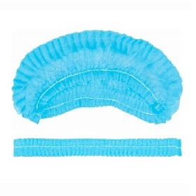 Шапочка Шарлота №100 (одноразовая,нестерильная) Голубая