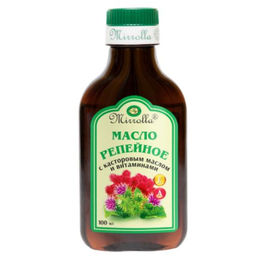 Масло репейное с Касторовым маслом и витаминами А и Е 100мл