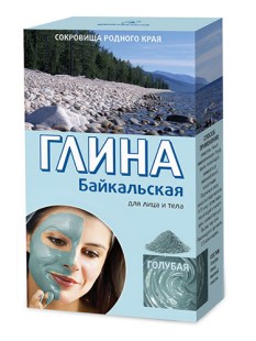 Глина Голубая Байкальская косметическая Омолаживающая с лиффтинг-эффектом 100г