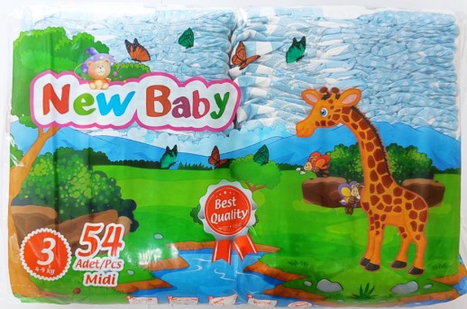 КОНФИ Newbaby - Подгузники детские Midi 3 №54 (4-9кг)