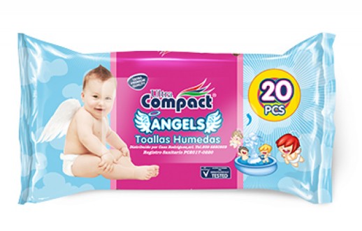 Салфетки влажные Ultra compact №20 Ангелс TRAVEL PACK Детские