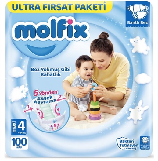 Подгузники Молфикс Comfort 4 №100 Макси