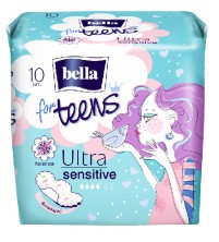 Прокладки Белла критич.PERFECTA for Teens Ultra Sensitive №10 (4 капли) Голубая