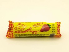 Аскорбиновая к-та 25мг №10 Клубника