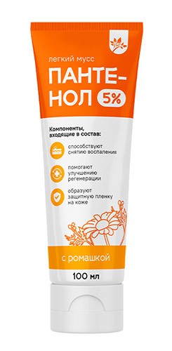 Пантенол 5% 100мл мусс с Ромашкой