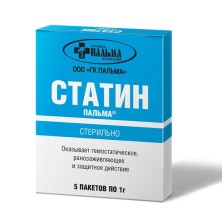 Статин пальма 1г №5 пак.(ср-во для быстрой остановки кровотечений и обработки ран)
