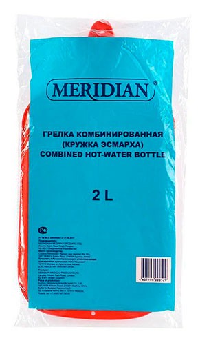 Грелка резиновая Meridian 2л (Кружка Эсмарха)