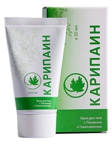 Карипаин крем 50мл (папаин, глюкозамин, гиалуроноваяк-та)