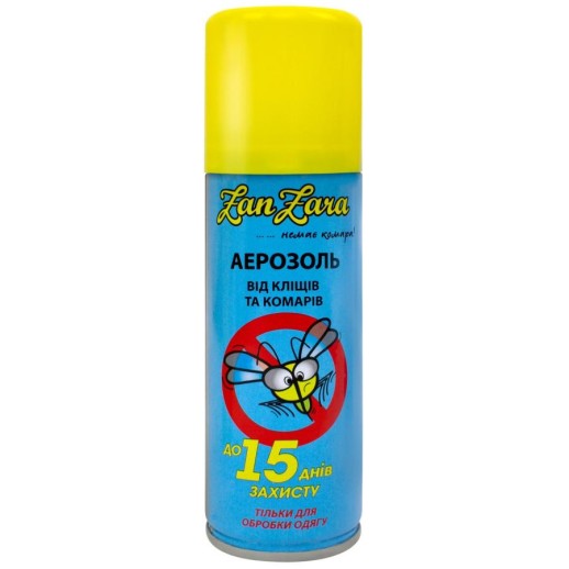 Репеллент ЗАНЗАРА Аэрозоль от клещей и комаров 100мл (защита 15дней)