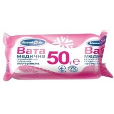 Вата 50г н/с (ролик) Белоснежка