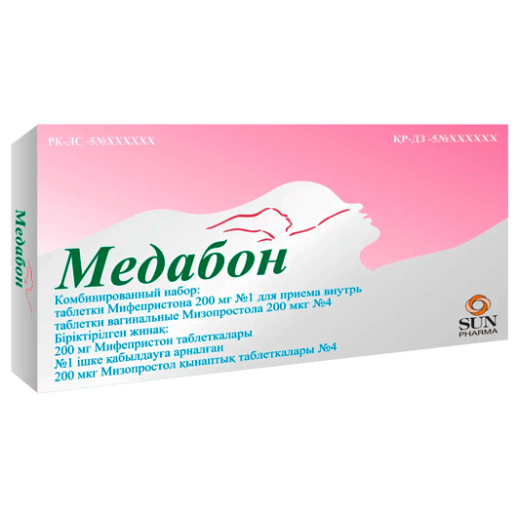 Медабон 200мг+200мкг №5 1+4 таб.сублингвальные и вагинальные (мифепристон, мизопростол)