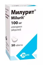 Милурит (аллопуринол) 100мг №50 таб.