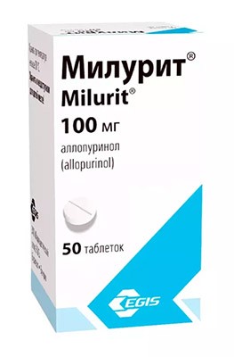 Милурит (аллопуринол) 100мг №50 таб.