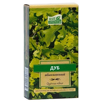 Дуба кора 50г сырье растительное измельченное