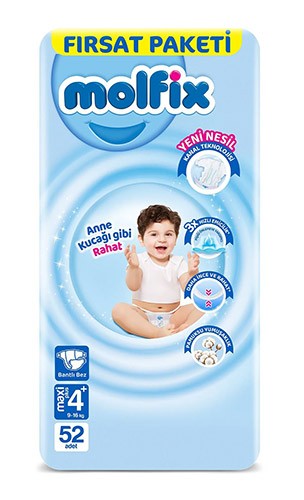 Подгузники Молфикс Comfort 4+ №52 Макси (9-16кг)