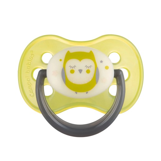 CANPOL - Пустышка силиконовая В ортодонтическая Night Dreams светится в темноте