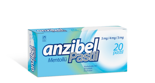 Анзибел Ментол №20 пастилки для рассасывания (Хлоргексидин + Бензокаин+эноксолон)