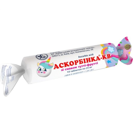 Аскорбиновая к-та 25мг №10 Тутти-Фрутти