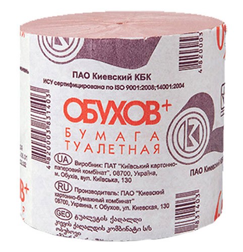 Туалетная бумага ОБУХОВ розовая