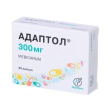 Адаптол 300мг №20 капс. (успокоительное ср-во)