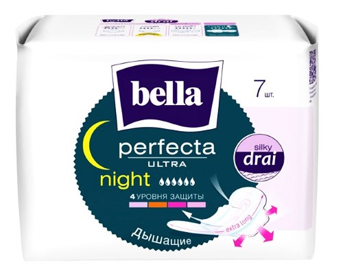 Прокладки Белла критич.PERFEKTA Ultra NIGHT №7 шт. (6 капель)