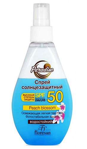 Солнце Спрей солнцезащитный Peach Blossom SPF50 160мл (водостойкий) Ф-249