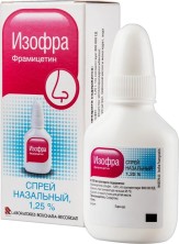 Изофра 1,25% 15мл спрей назальный (Фрамицетин)