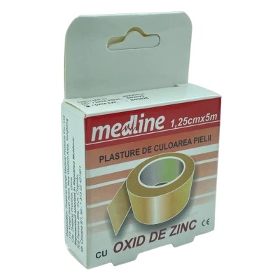 Лейкопластрь Medline 1.25см х 5м c оксидом цинка на тканевой основе