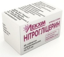 Нитроглицерин 0,5мг №40 таб.