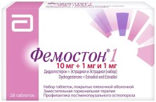 Фемостон 1мг+1мг/10мг №28 таб.(комбинир.гормональное ср-во)