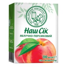 Сок НАШ СОК Яблоко/Персик 0,2л