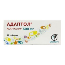 Адаптол 500мг №20 таб. (успокоительное ср-во)