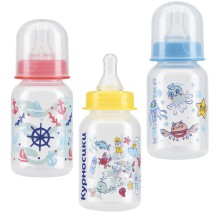 Бутылочка Курносики 125мл с силик.соской 0+ арт.11474
