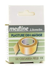 Лейкопластырь Medline 2.5см х 5м на шелковой основе