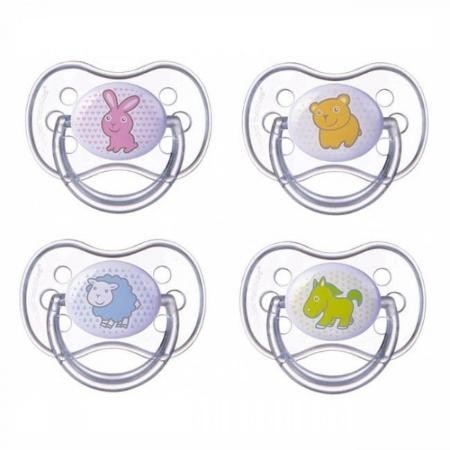 CANPOL - Пустышка силиконовая С круглая Animals