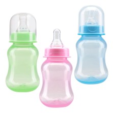 Бутылочка Курносики 125мл с силикон.соской молочной полипропиленовая приталенная арт.11132 (0+ мес)